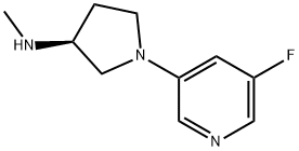 3-Pyrrolidinamine,1-(5-fluoro-3-pyridinyl)-N-methyl-,(3S)-(9CI) Struktur