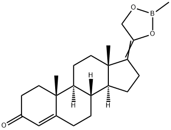 20,21-(Methylboranediylbisoxy)pregna-4,17(20)-dien-3-one Struktur