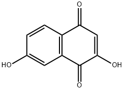 2,7-Dihydroxy-1,4-naphthoquinone Struktur