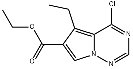 Pyrrolo[2,1-f][1,2,4]triazine-6-carboxylic acid, 4-chloro-5-ethyl-, ethyl ester Struktur