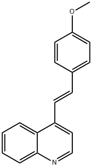 Quinoline, 4-[2-(4-methoxyphenyl)ethenyl]-, (E)- Struktur