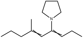 1-(3-Methyl-1-propylidene-2-hexenyl)pyrrolidine Struktur