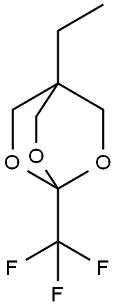 4-Ethyl-1-(trifluoromethyl)-2,6,7-trioxabicyclo[2.2.2]octane Struktur