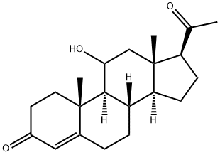 (8S,9R,10R,11R,13S,14S,17S)-17-acetyl-11-hydroxy-10,13-dimethyl-1,2,6,7,8,9,11,12,14,15,16,17-dodecahydrocyclopenta[a]phenanthren-3-one Struktur