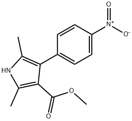 1H-Pyrrole-3-carboxylicacid,2,5-dimethyl-4-(4-nitrophenyl)-,methylester(9CI) Struktur