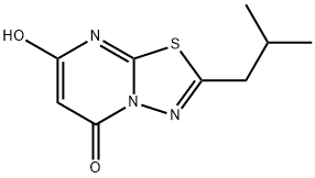 5H-1,3,4-Thiadiazolo[3,2-a]pyrimidin-5-one, 7-hydroxy-2-(2-methylpropyl)- (9CI) Struktur