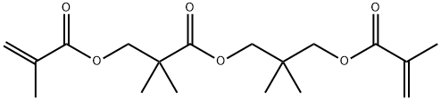 3-[2,2-dimethyl-3-[(2-methyl-1-oxoallyl)oxy]-1-oxopropoxy]-2,2-dimethylpropyl methacrylate Struktur