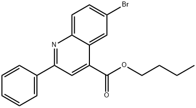 butyl 6-bromo-2-phenyl-4-quinolinecarboxylate Struktur