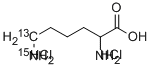 DL-LYSINE-6-13C-EPSILON-15N DIHYDRO-CHLORIDE Struktur