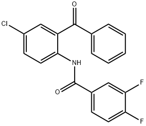 N-(2-Benzoyl-4-chlorophenyl)-3,4-difluorobenzaMide Struktur