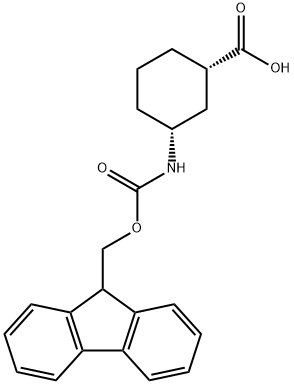 FMOC-(+/-)-CIS-3-AMINOCYCLOHEXANE-1-CARBOXYLIC ACID Struktur