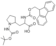 2-N-FMOC-AMINO-3-(2-N-BOC-AMINO-PYRROLIDINYL)PROPIONIC ACID Struktur