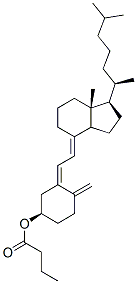 (3beta,5Z,7E)-9,10-secocholesta-5,7,10(19)-trien-3-yl butyrate Struktur