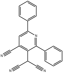 Propanedinitrile,  (4-cyano-2,6-diphenyl-3-pyridinyl)-  (9CI) Struktur