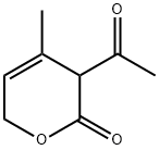 2H-Pyran-2-one, 3-acetyl-3,6-dihydro-4-methyl- (9CI) Struktur