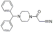 3-[4-(diphenylmethyl)piperazin-1-yl]-3-oxopropanenitrile Struktur