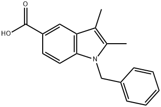 1-BENZYL-2,3-DIMETHYL-1H-INDOLE-5-CARBOXYLIC ACID Struktur