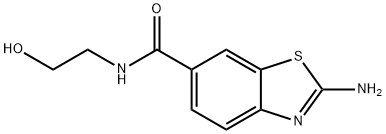 2-AMINO-BENZOTHIAZOLE-6-CARBOXYLIC ACID (2-HYDROXY-ETHYL)-AMIDE Struktur