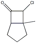 Bicyclo[3.2.0]heptan-6-one,  7-chloro-1-methyl-,  exo-  (8CI) Struktur