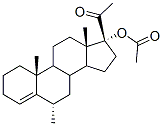 6-alpha-methyl-20-oxopregn-4-en-17-alpha-yl acetate  Structure