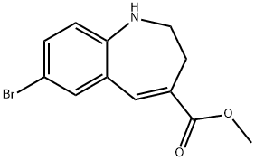 METHYL 7-BROMO-2,3-DIHYDRO-1H-1-BENZAZEPINE-4-CARBOXYLATE Struktur