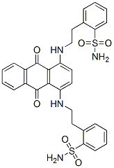 [(9,10-dihydro-9,10-dioxo-1,4-anthrylene)bis(iminoethylene)]bis(benzenesulphonamide)  Struktur