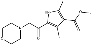 1H-Pyrrole-3-carboxylicacid,2,4-dimethyl-5-(4-morpholinylacetyl)-,methylester(9CI) Struktur