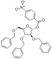 2,3,5-TRI-O-BENZYL-1-O-(4-NITROBENZOYL)-D-ALPHA-ARABINOFURANOSE Struktur