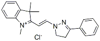 2-[2-(4,5-dihydro-3-phenyl-1H-pyrazol-1-yl)vinyl]-1,3,3-trimethyl-3H-indolium chloride Struktur