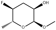 2H-Pyran-3-ol,5-fluorotetrahydro-2-methoxy-6-methyl-,(2S,3R,5S,6R)-(9CI) Struktur