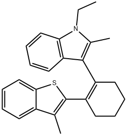 1-ETHYL-2-METHYL-3-[2-(3-METHYL-BENZO[B]THIOPHEN-2-YL)-CYCLOHEX-1-ENYL]-1H-INDOLE Struktur