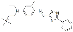 [2-[N-ethyl-4-[(3-phenyl-1,2,4-thiadiazol-5-yl)azo]-m-toluidino]ethyl]trimethylammonium  Struktur