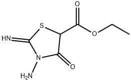 5-Thiazolidinecarboxylicacid,3-amino-2-imino-4-oxo-,ethylester(9CI) Struktur