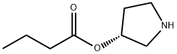 Butanoic acid, (3R)-3-pyrrolidinyl ester (9CI) Struktur