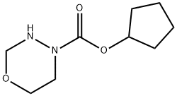 4H-1,3,4-Oxadiazine-4-carboxylicacid,tetrahydro-,cyclopentylester(9CI) Struktur