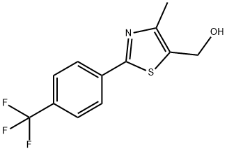 (4-METHYL-2-[4-(TRIFLUOROMETHYL)PHENYL]-1,3-THIAZOL-5-YL)METHANOL Struktur