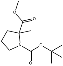 1-tert-Butyl 2-methyl 2-methylpyrrolidine-1,2-dicarboxylate Structure