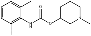 N-(2,6-Dimethylphenyl)carbamic acid 1-methyl-3-piperidinyl ester Struktur