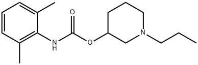 N-(2,6-Dimethylphenyl)carbamic acid 1-propyl-3-piperidinyl ester Struktur