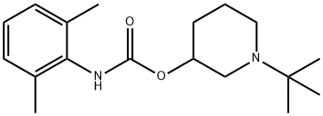 N-(2,6-Dimethylphenyl)carbamic acid 1-tert-butyl-3-piperidinyl ester Struktur