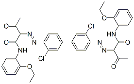 2,2'-[(3,3'-dichloro[1,1'-biphenyl]-4,4'-diyl)bis(azo)]bis[N-(2-ethoxyphenyl)-3-oxobutyramide] Struktur