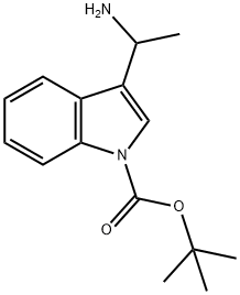 3-(1-AMINO-ETHYL)-INDOLE-1-CARBOXYLIC ACID TERT-BUTYL ESTER Struktur