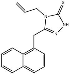 4-allyl-5-(1-naphthylmethyl)-4H-1,2,4-triazol-3-yl hydrosulfide Struktur