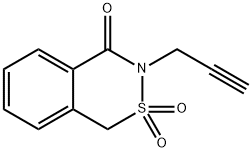 3,4-Dihydro-4-oxo-3-(2-propynyl)-1H-2,3-benzothiazine 2,2-dioxide Struktur