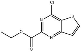 Ethyl 4-chlorothieno[3,2-d]pyrimidine-2-carboxylate Struktur