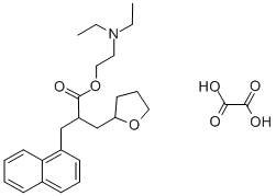 alpha-(1-Naphthylmethyl)-2-tetrahydrofuranpropionic acid diethylaminoethyl ester oxalate