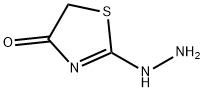 2-Thiazolin-4-one, 2-hydrazino- Struktur