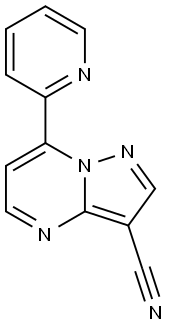 7-(2-PYRIDINYL)PYRAZOLO[1,5-A]PYRIMIDINE-3-CARBONITRILE Struktur