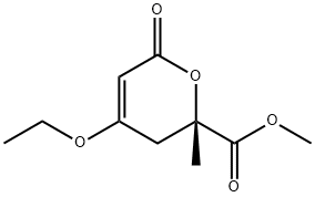 2H-Pyran-2-carboxylicacid,4-ethoxy-3,6-dihydro-2-methyl-6-oxo-,methylester,(2S)-(9CI) Struktur