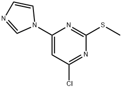 4-CHLORO-6-(1H-IMIDAZOL-1-YL)-2-(METHYLTHIO)PYRIMIDINE Struktur